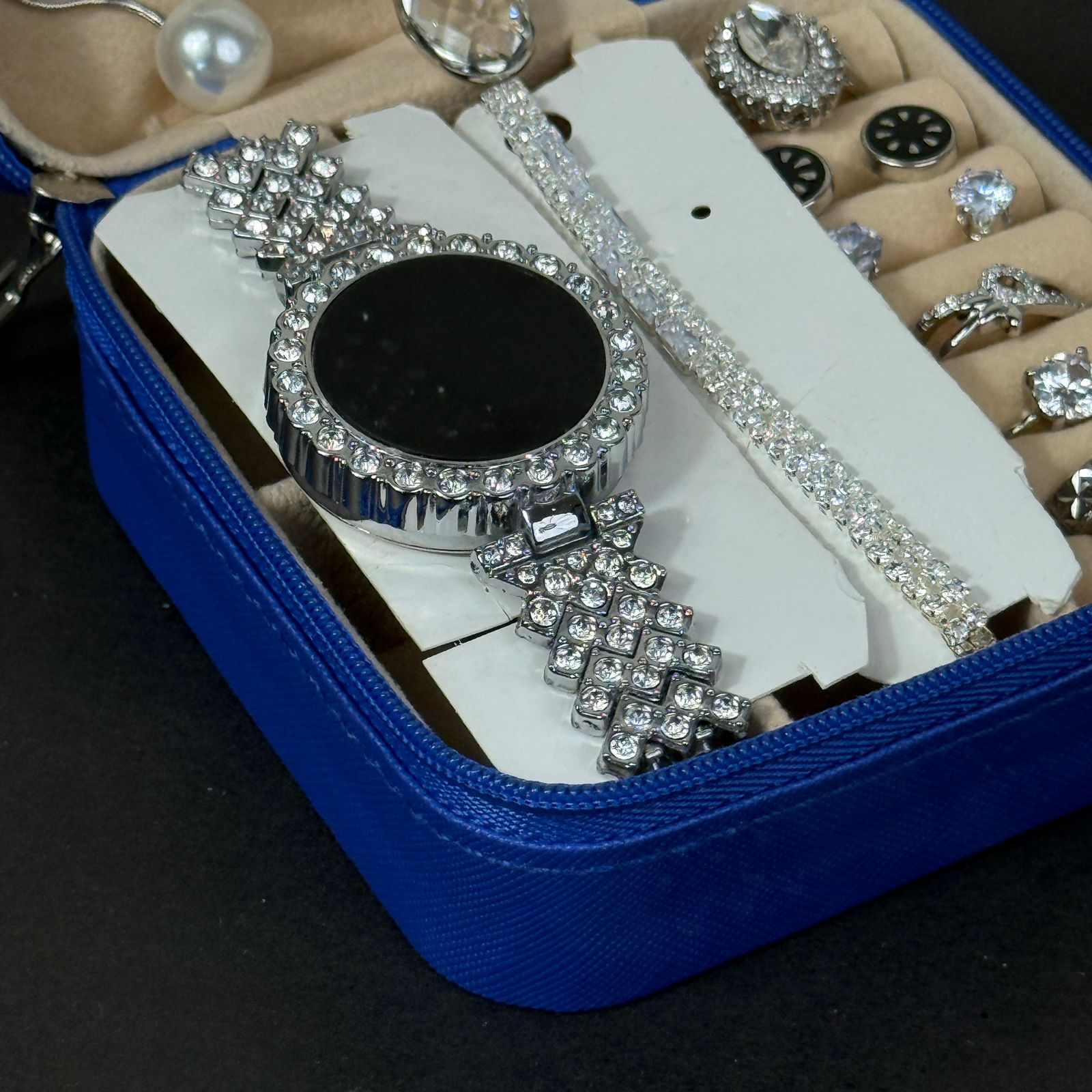 Women’s Silver Jewelry & Watch Gift Set – Blue Box Edition