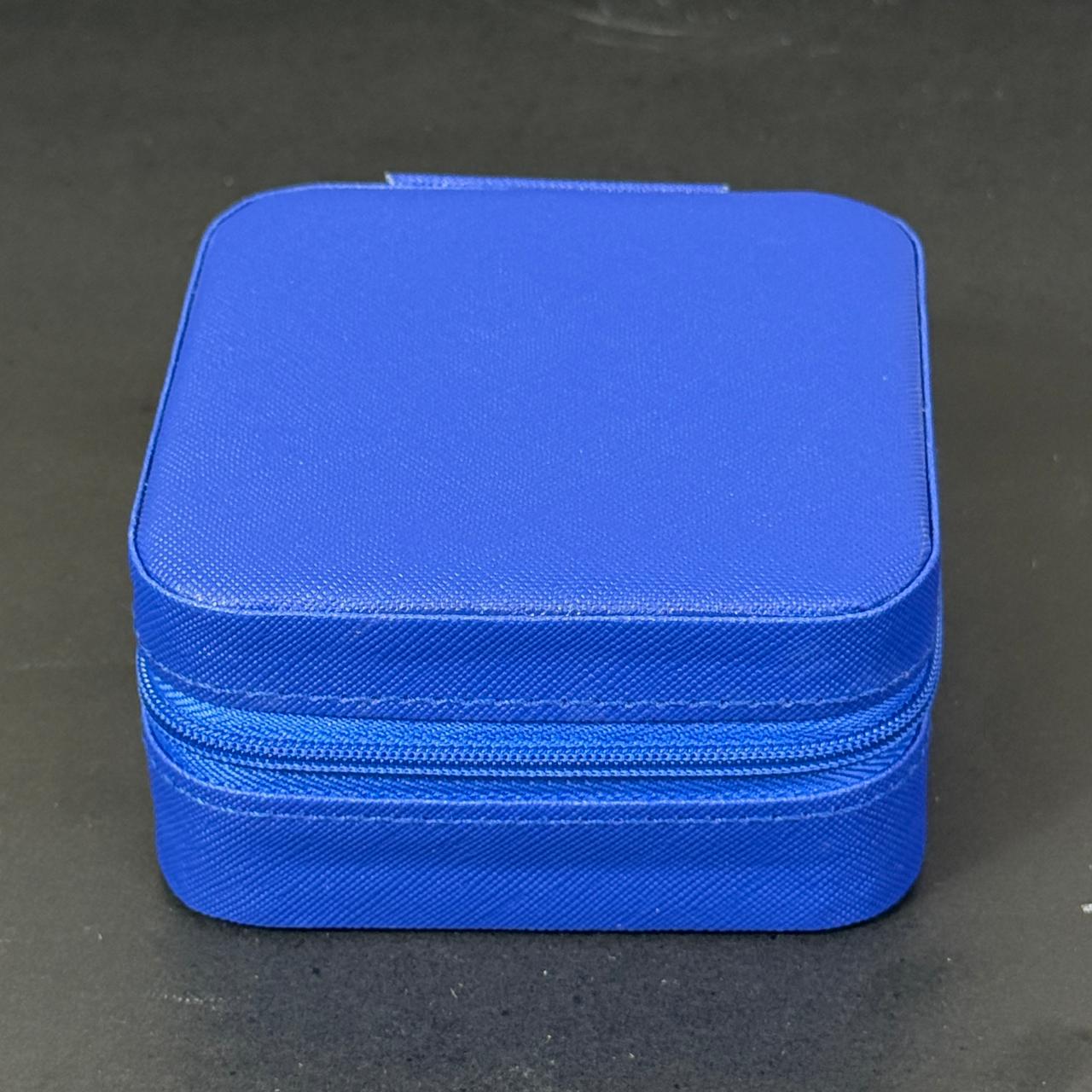 Women’s Gold Watch & Jewelry Set – Royal Blue Box with Black Stone Accents