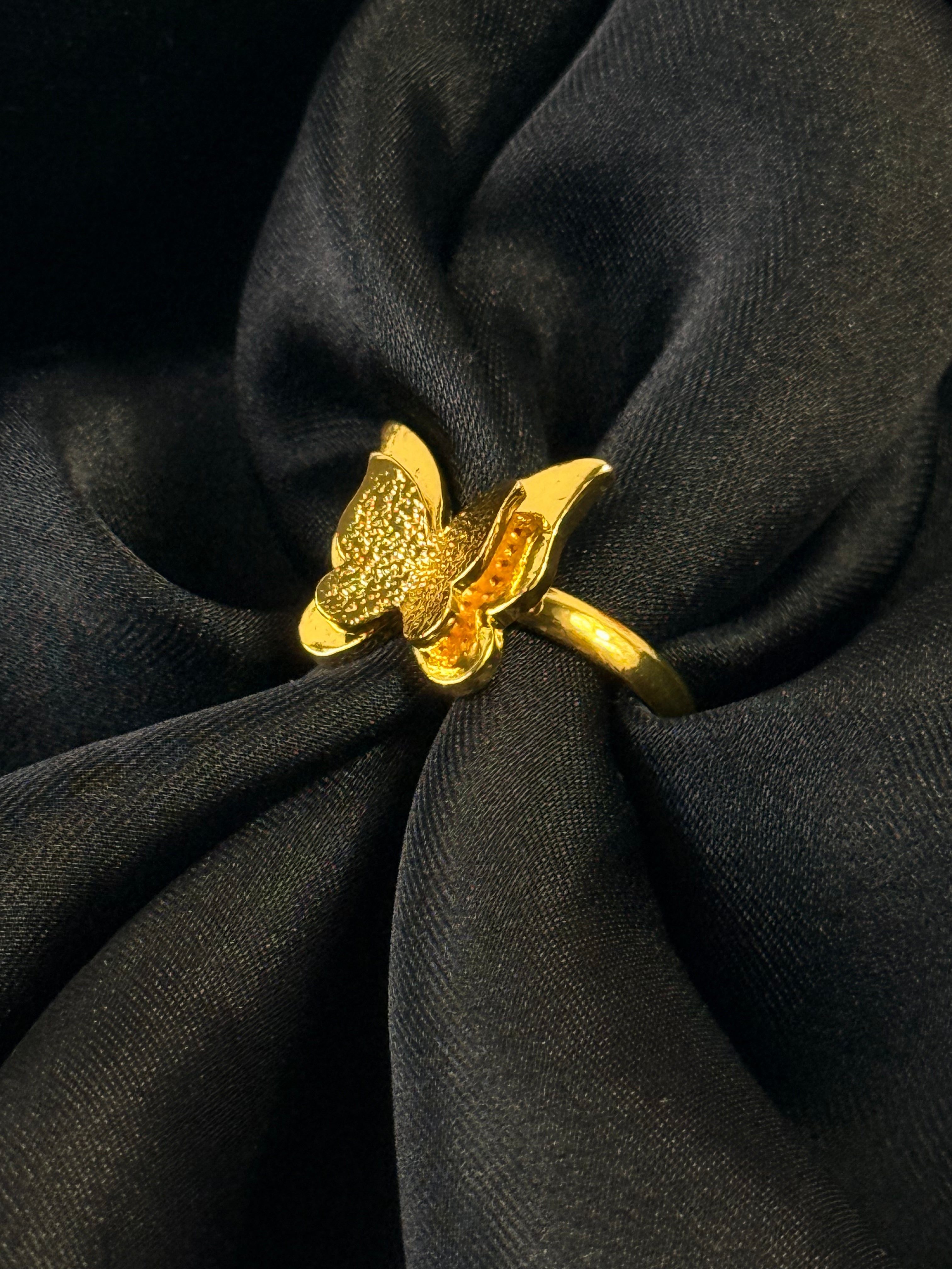 Gold-Plated Butterfly Jewelry Set